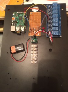 Testing Power-Pi and relay module with BattBorg running off 9V battery
